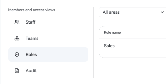 Focused view of localized YiTaiCOS role and access controls